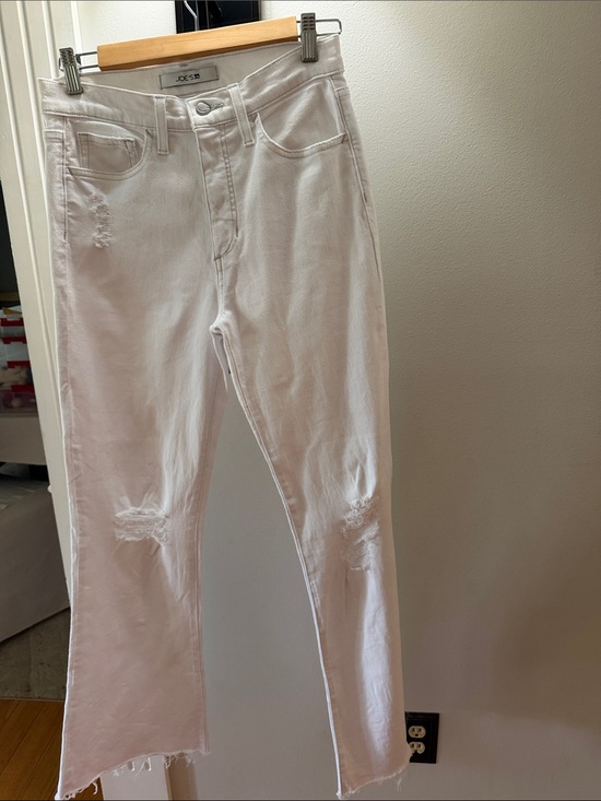 Joe's Jeans Denim - Joe's Jeans White Distressed Wide-Leg Jeans size 28 like new